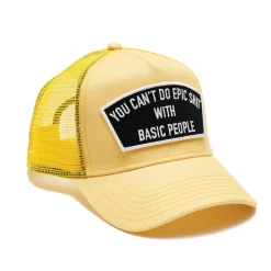 CAN'T DO EPIC SHIT MESH BACK TRUCKER CURVED VISOR IN VINTAGE YELLOW