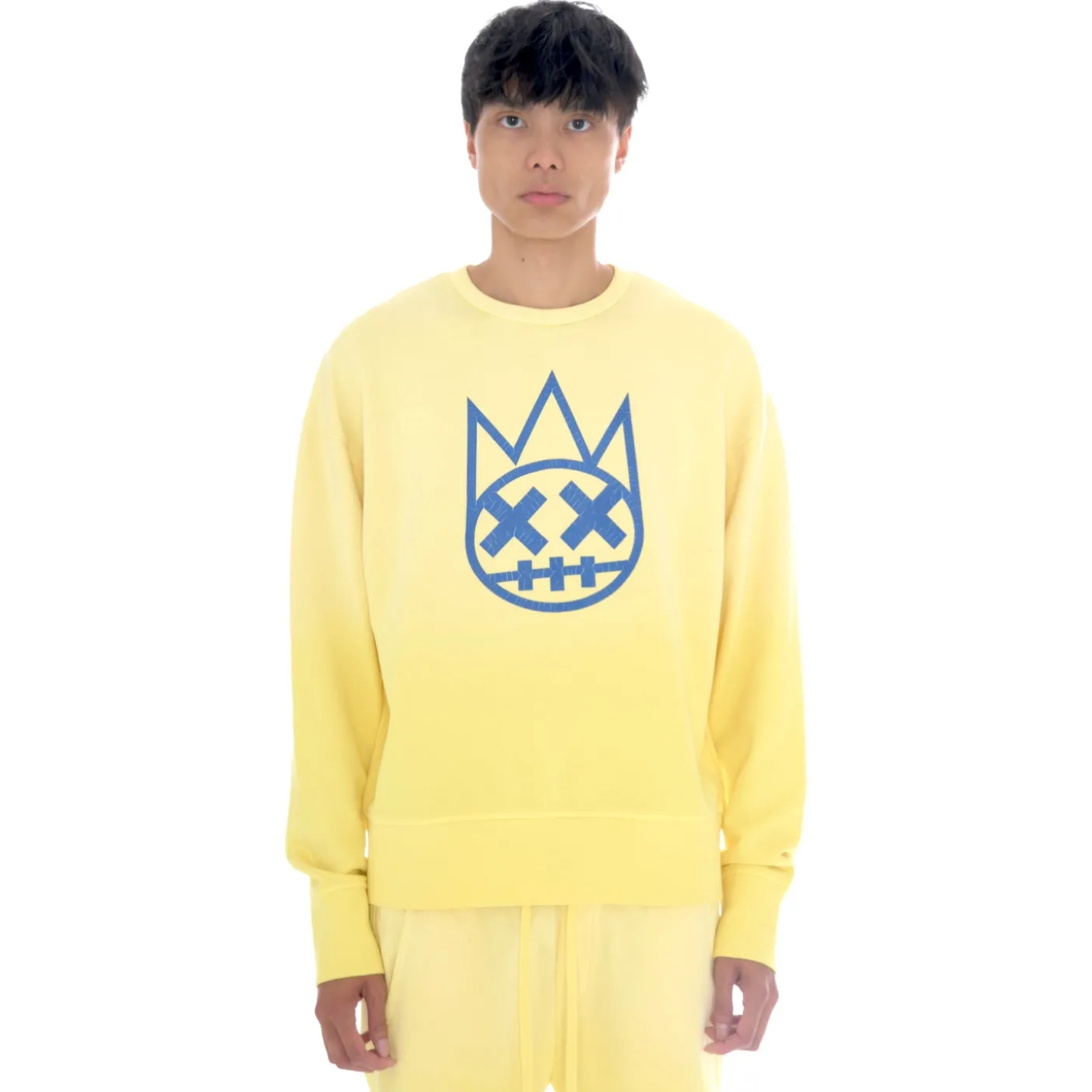 CORE CREW NECK FLEECE IN VINTAGE YELLOW