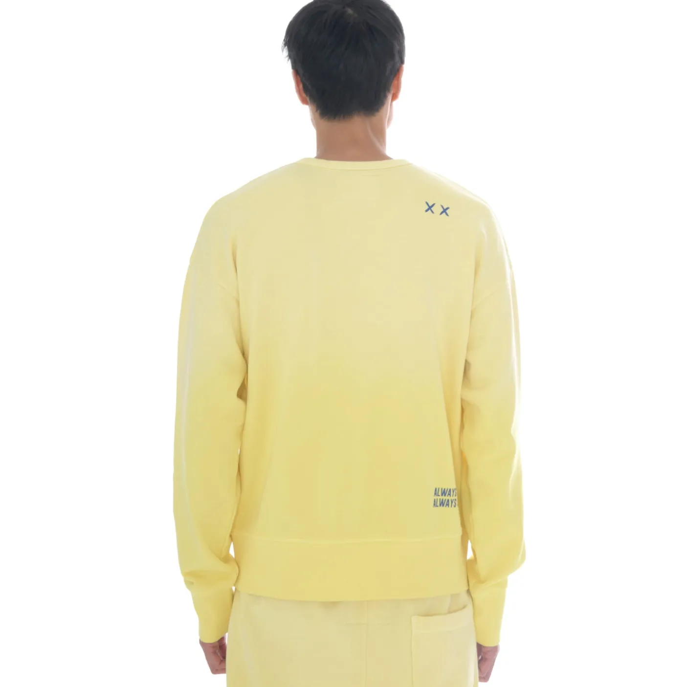 CORE CREW NECK FLEECE IN VINTAGE YELLOW