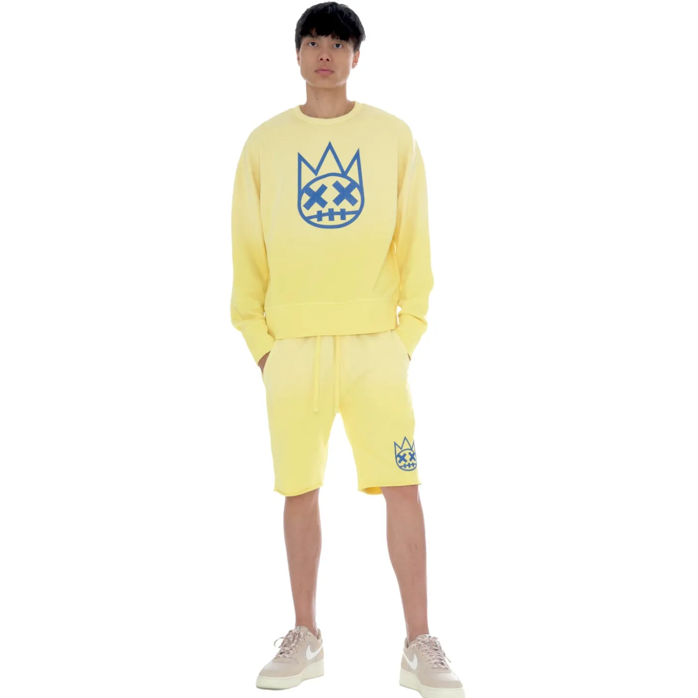 CORE CREW NECK FLEECE IN VINTAGE YELLOW