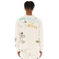 CREW NECK FLEECE IN GRAFFITI