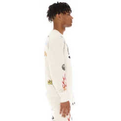 CREW NECK FLEECE IN GRAFFITI