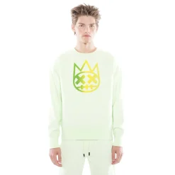 CREW NECK FLEECE IN PATINA GREEN