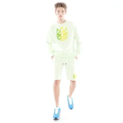 CREW NECK FLEECE IN PATINA GREEN