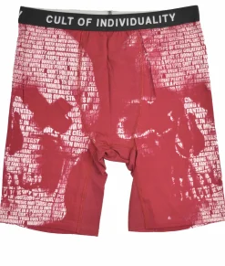 CULT BRIEFS "SKULL" IN CORAL / BEET RED