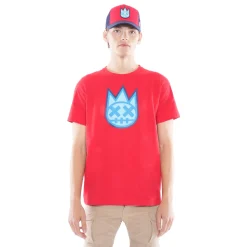3D CLEAN SHIMUCHAN LOGO SHORT SLEEVE CREW NECK TEE IN HIGH RISK RED
