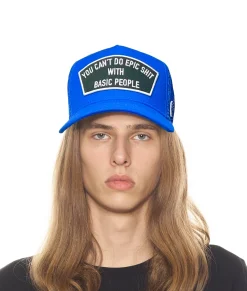EPIC MESH BACK TRUCKER CURVED VISOR IN ROYAL BLUE