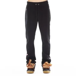 HIPSTER SWEATPANTS "LIFE IS PAIN" IN BLACK
