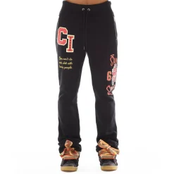 HIPSTER SWEATPANTS "VARSITY" IN BLACK
