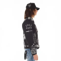 LEATHER MOTO JACKET IN BLACK