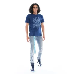 PUNK SUPER SKINNY BELTED STRETCH IN SPRAY