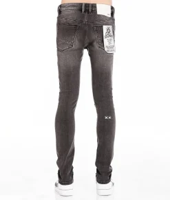 PUNK SUPER SKINNY IN FLINT BLACK JEANS