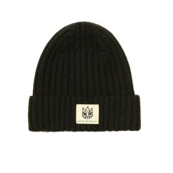 SHIMUCHAN LOGO KNIT HAT IN VINTAGE BLACK