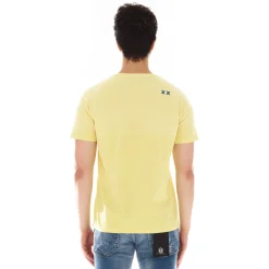 SHIMUCHAN LOGO SHORT SLEEVE CREW NECK TEE IN VINTAGE YELLOW