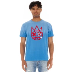 SHIMUCHAN LOGO SHORT SLEEVE CREW NECK TEE IN VINTAGE BLUE