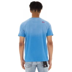 SHIMUCHAN LOGO SHORT SLEEVE CREW NECK TEE IN VINTAGE BLUE