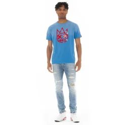 SHIMUCHAN LOGO SHORT SLEEVE CREW NECK TEE IN VINTAGE BLUE