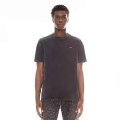 SHIMUCHAN LOGO SHORT SLEEVE CREW NECK T SHIRT IN VINTAGE BLACK