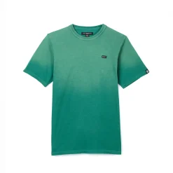 SHIMUCHAN LOGO SHORT SLEEVE CREW NECK T SHIRT IN VINTAGE GREEN