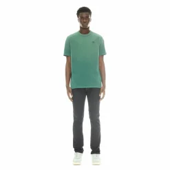SHIMUCHAN LOGO SHORT SLEEVE CREW NECK T SHIRT IN VINTAGE GREEN