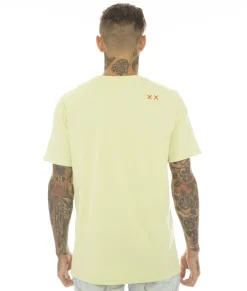 SHORT SLEEVE CREW NECK TEE "VIXEN" IN CITRON