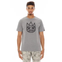 SHORT SLEEVE CREW NECK TEE 26/1'S "SHIMUCHAN" IN HEATHER GREY