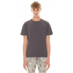 SHORT SLEEVE CREW NECK TEE 26/1'S "XX" IN CHARCOAL