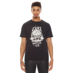 SHORT SLEEVE CREW NECK TEE 26/1'S "CAMPSITE" IN BLACK