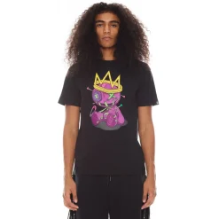 SHORT SLEEVE CREW NECK TEE 26/1'S "VOODOO DOLL" IN BLACK