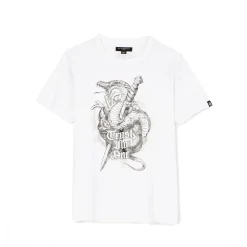 SHORT SLEEVE CREW NECK TEE "TRUST NO ONE" IN WHITE