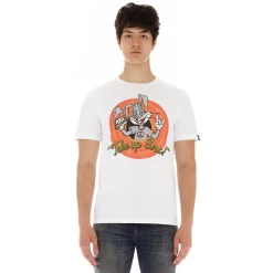 SHORT SLEEVE CREW NECK TEE "TOKE UP DOC" IN WHITE