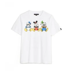 SHORT SLEEVE CREW NECK TEE "SEE, SPEAK, HEAR NO EVIL" IN WHITE