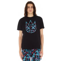 SHORT SLEEVE CREW NECK TEE "MULTI SHIMUCHAN" IN BLACK