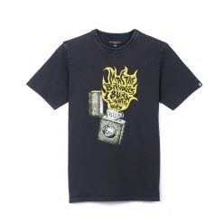 SHORT SLEEVE CREW NECK TEE "LIGHT UP THE SKY" IN VINTAGE CHARCOAL