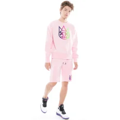 SWEATSHORT IN CANDY PINK