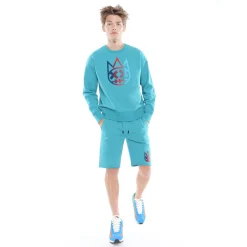 SWEATSHORT IN TILE BLUE