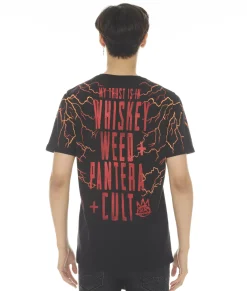 T-SHIRT SHORT SLEEVE CREW NECK TEE "WHISKEY" PANTERA