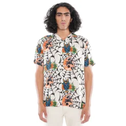 YAKUZA SHORT SLEEVE WOVEN SHIRT IN CREAM