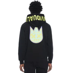 ZIP HOODED SWEATSHIRT IN BLACK