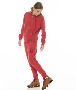 ZIP HOODY IN GARNET