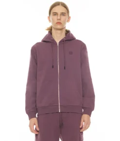 ZIP HOODY IN GRAPE COMPOTE