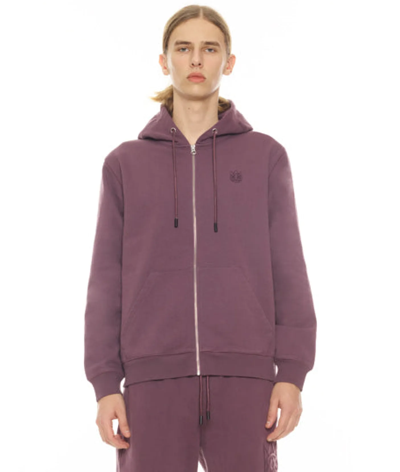 ZIP HOODY IN GRAPE COMPOTE