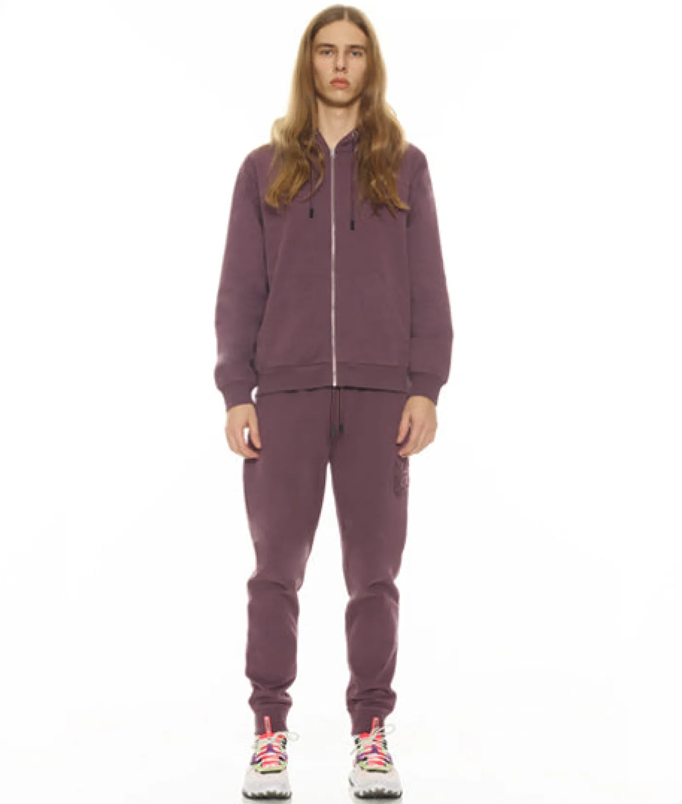 ZIP HOODY IN GRAPE COMPOTE